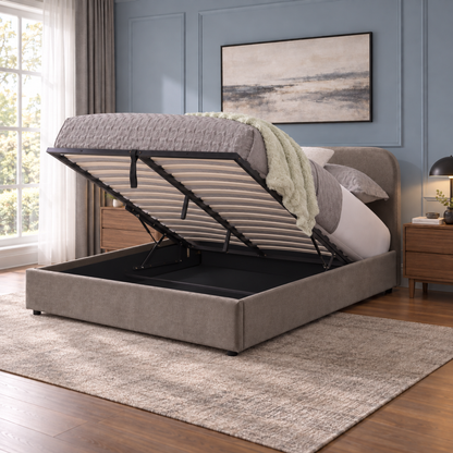 Jenson - Queen Storage Bed - Mocha
