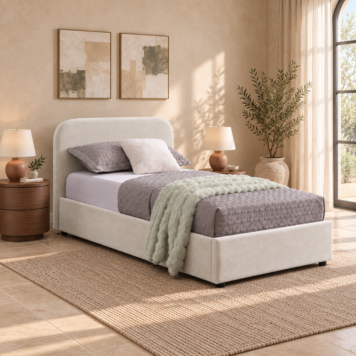 Jenson - Twin Storage Bed - Beige