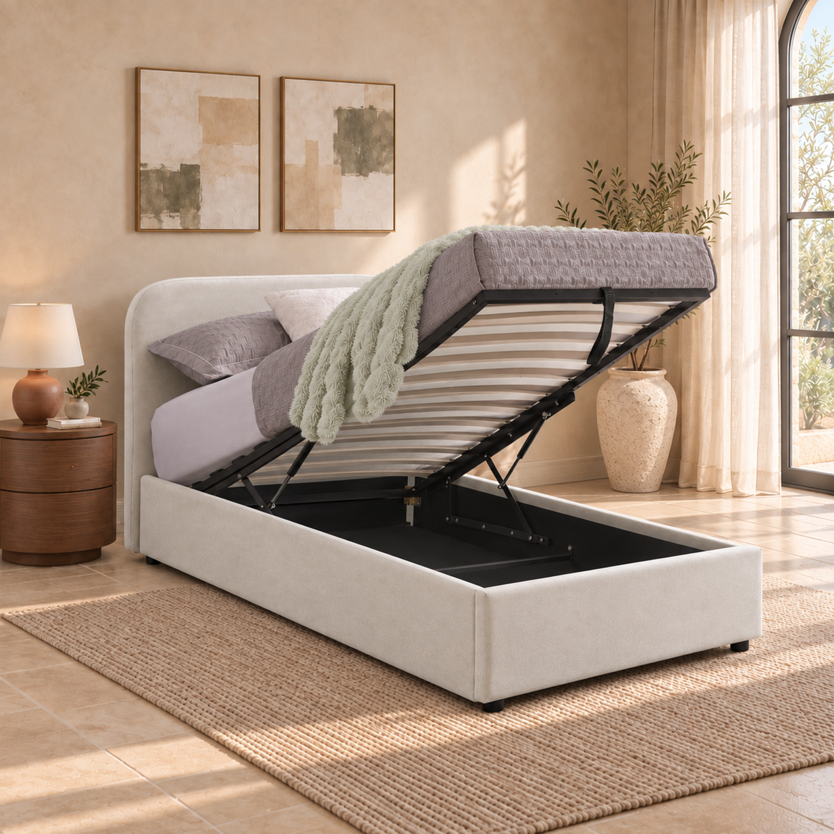 Jenson - Twin Storage Bed - Beige