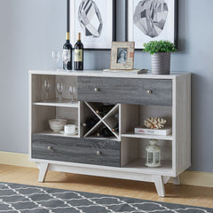 Side cabinet - Multifunction storage - White Oak / Gray