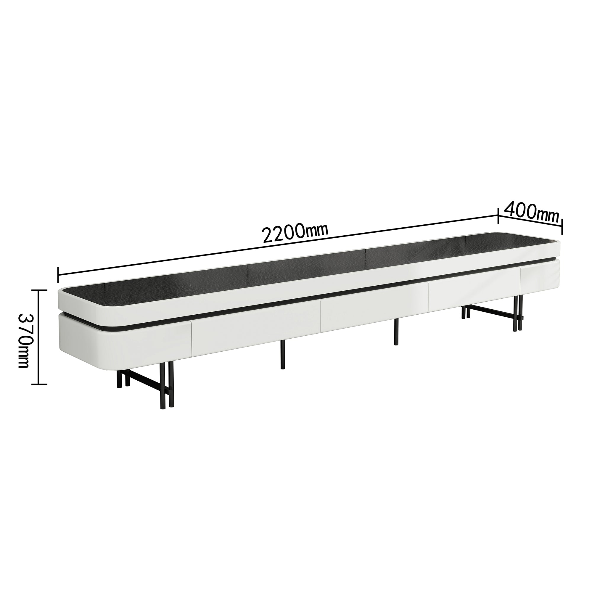 Bram - TV Stand - White - 78 in