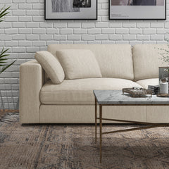 Sectional Sofa - Joelle - Beige Fabric