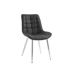 Aurora - Dining Chair - Black Faux Leather