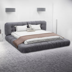 Laura Feather Bed - King / Grey Fabric