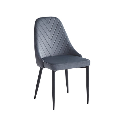 Selva - Dining Chair - Dark Grey Velvet