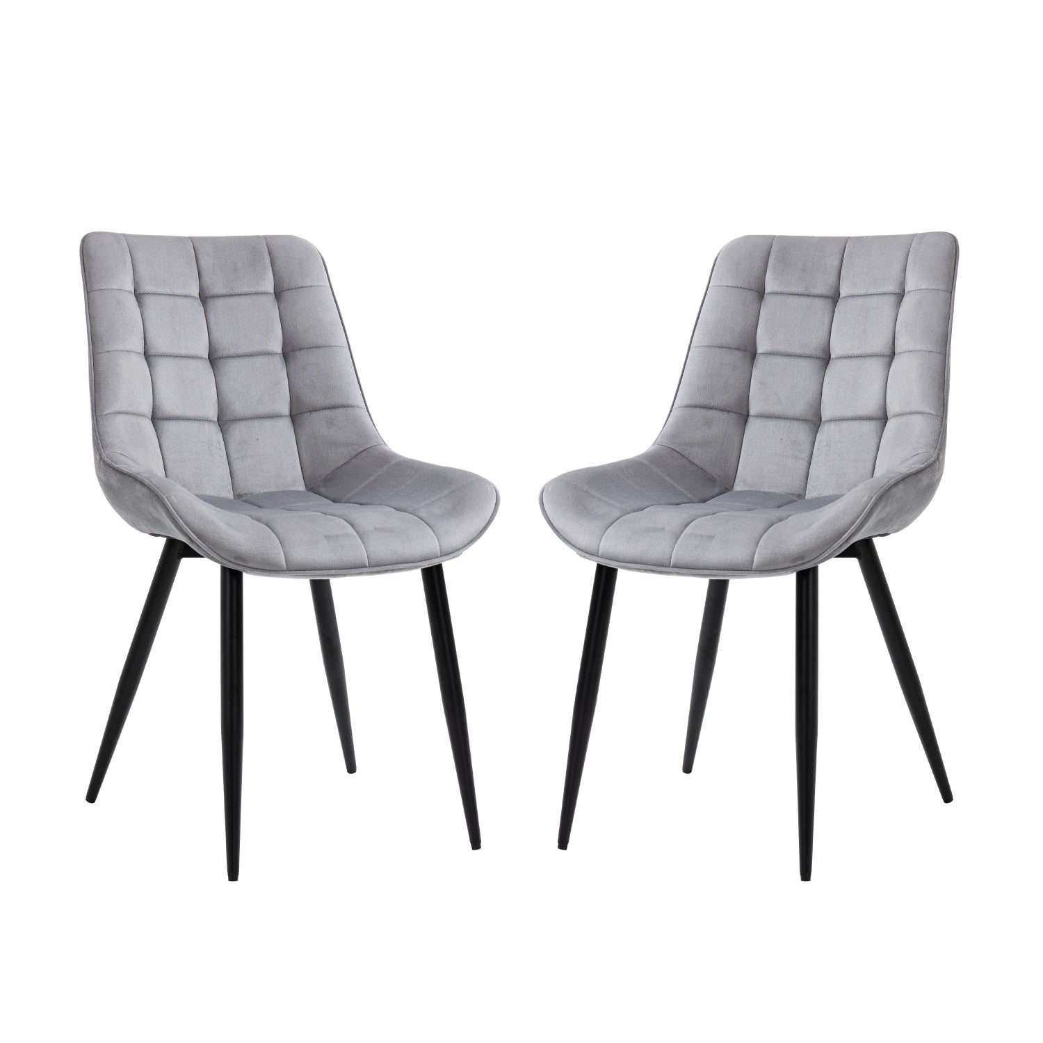 Aurora - Chaise de Salle à Manger - Velour Gris