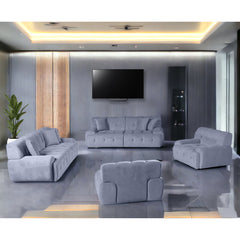 3 Seater Sofa - Panda - Gray Fabric