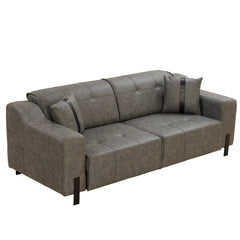 Sofa lit motorisé 3 places - Bugati - Tissu Gris