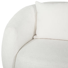 Fauteuil - Diana - Tissu Boucle Laineux Ivoire