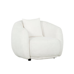 Fauteuil - Diana - Tissu Boucle Laineux Ivoire