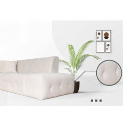 Sofa Sectionnel - Panda - Tissu Beige