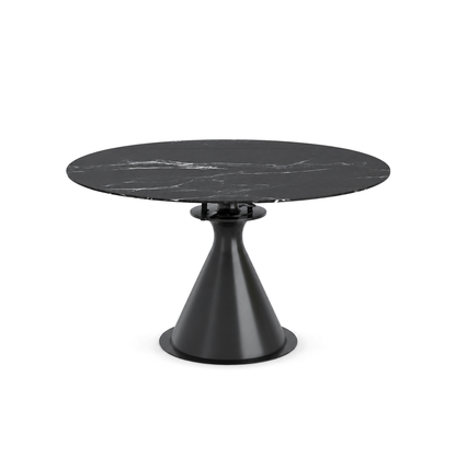 Calisto - Table à Manger Ronde Extensible - Pierre Fritté Noir