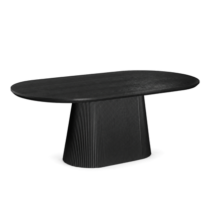 Tovas - Oval Dining Table - Black
