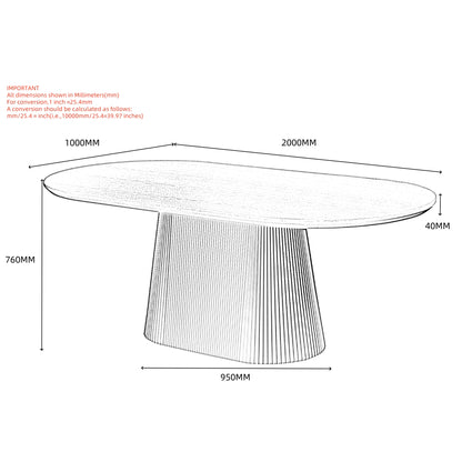 Tovas - Oval Dining Table - Black