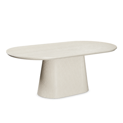 Tovas - Oval Dining Table - Ivory