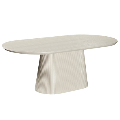 Tovas - Oval Dining Table - Ivory