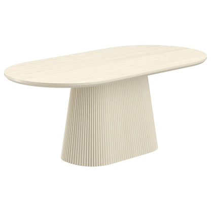 Tovas - Oval Dining Table - Ivory