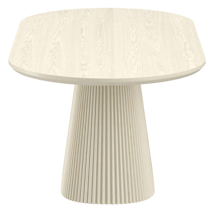 Tovas - Oval Dining Table - Ivory
