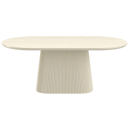 Tovas - Oval Dining Table - Ivory