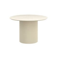 Round Dining Table - Tovas - Ivory