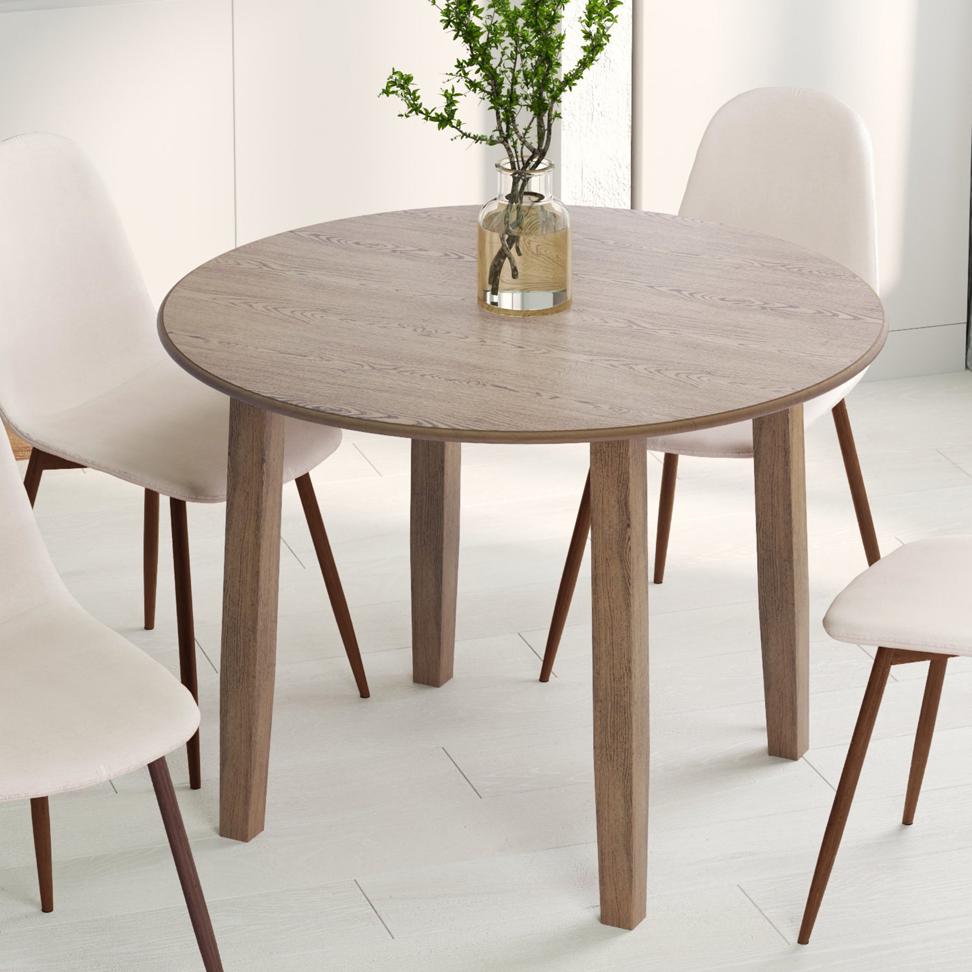 Conrad - Table à Manger Ronde - Noyer