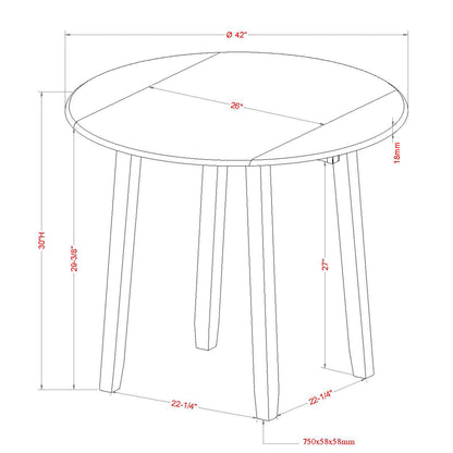 Conrad - Table à Manger Ronde - Noyer
