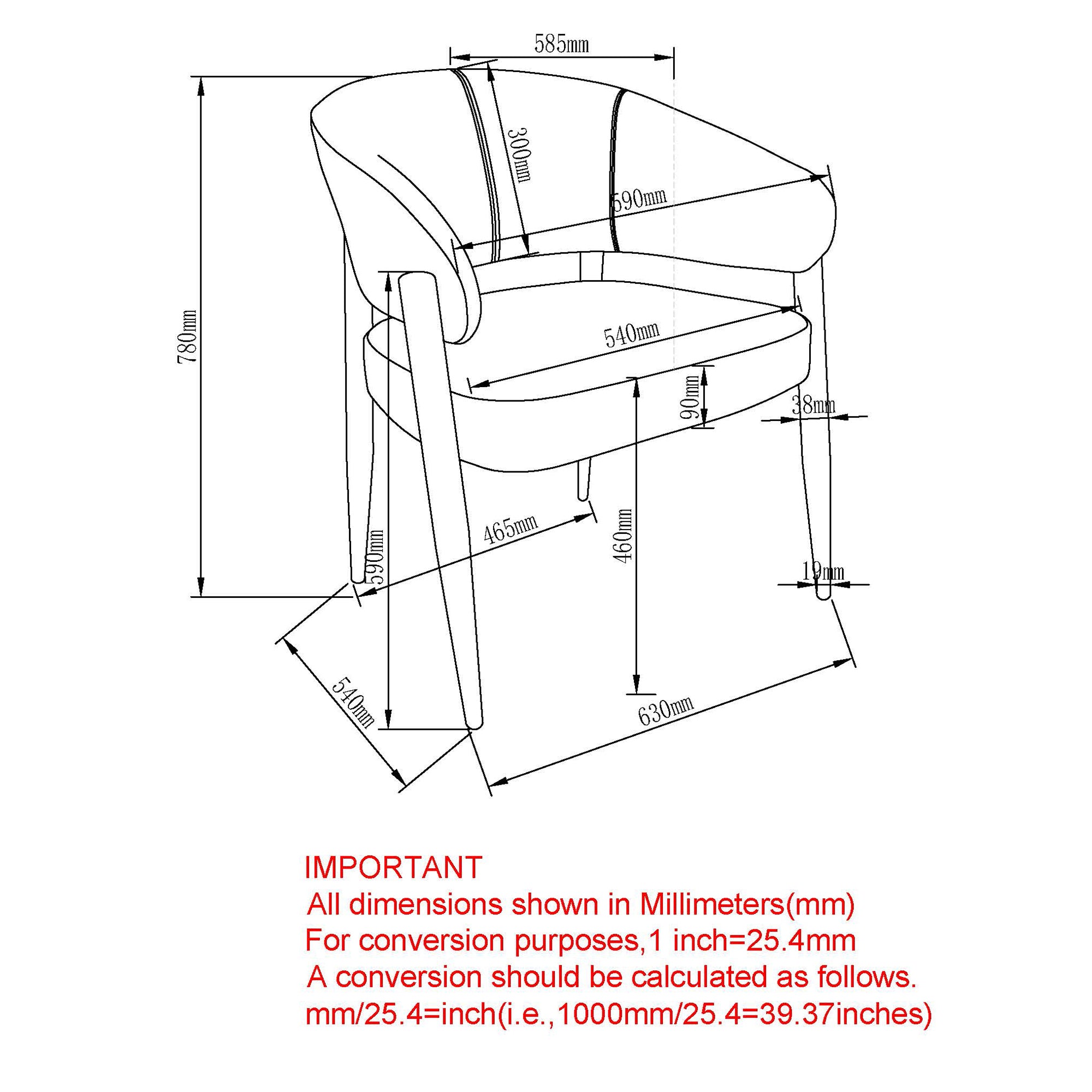 Bronson - Chaise de Salle à Manger - Gris