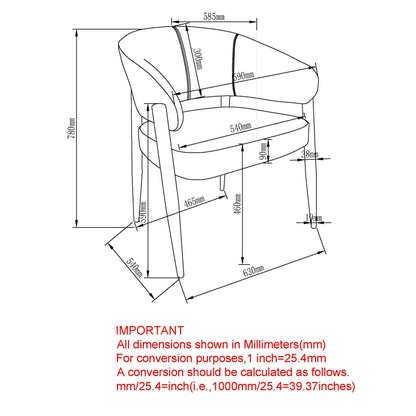 Bronson - Chaise de Salle à Manger - Gris