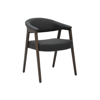 Bexley - Chaise de Salle à Manger - Noyer Foncé et Noir