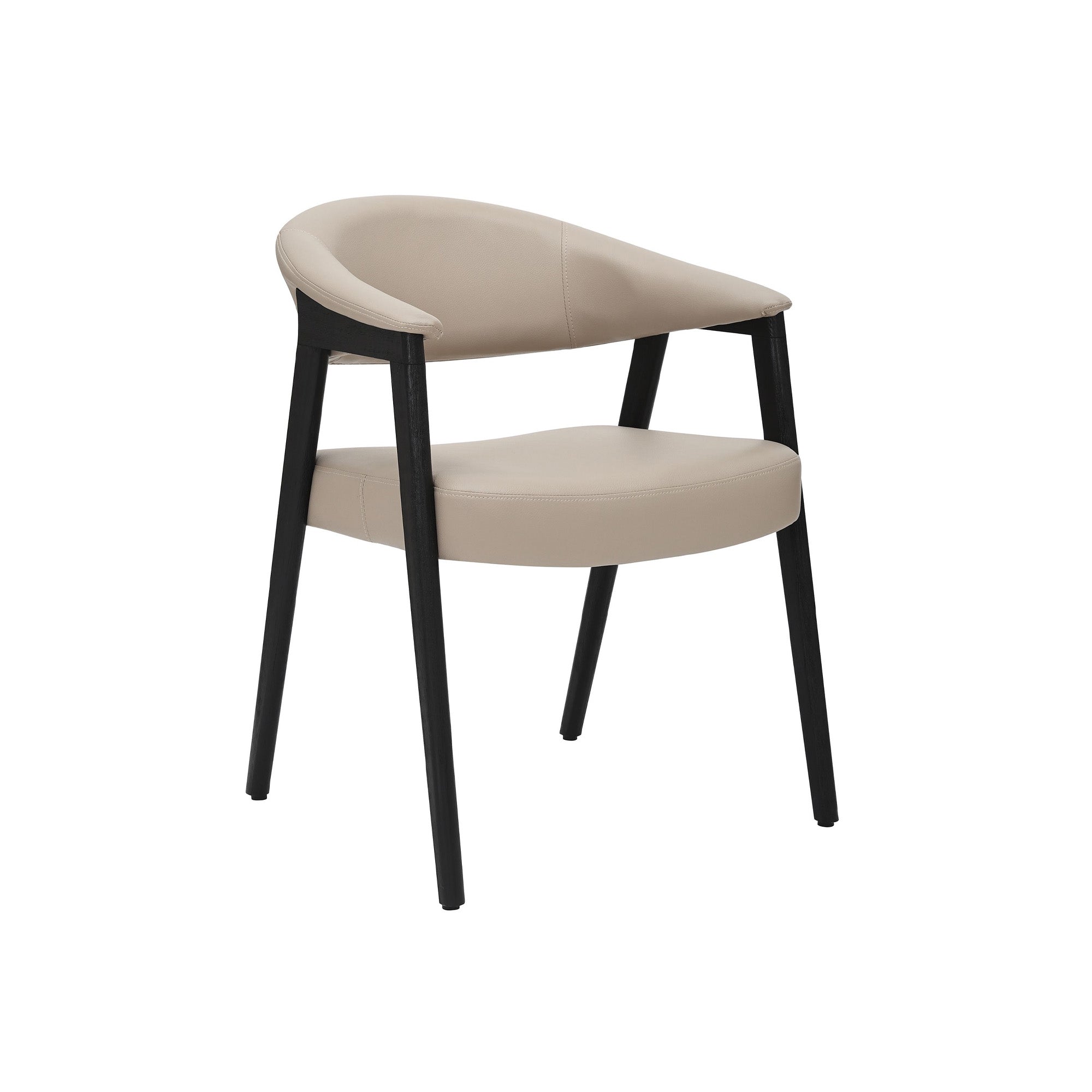 Bexley - Chaise de Salle à Manger - Beige et Noir