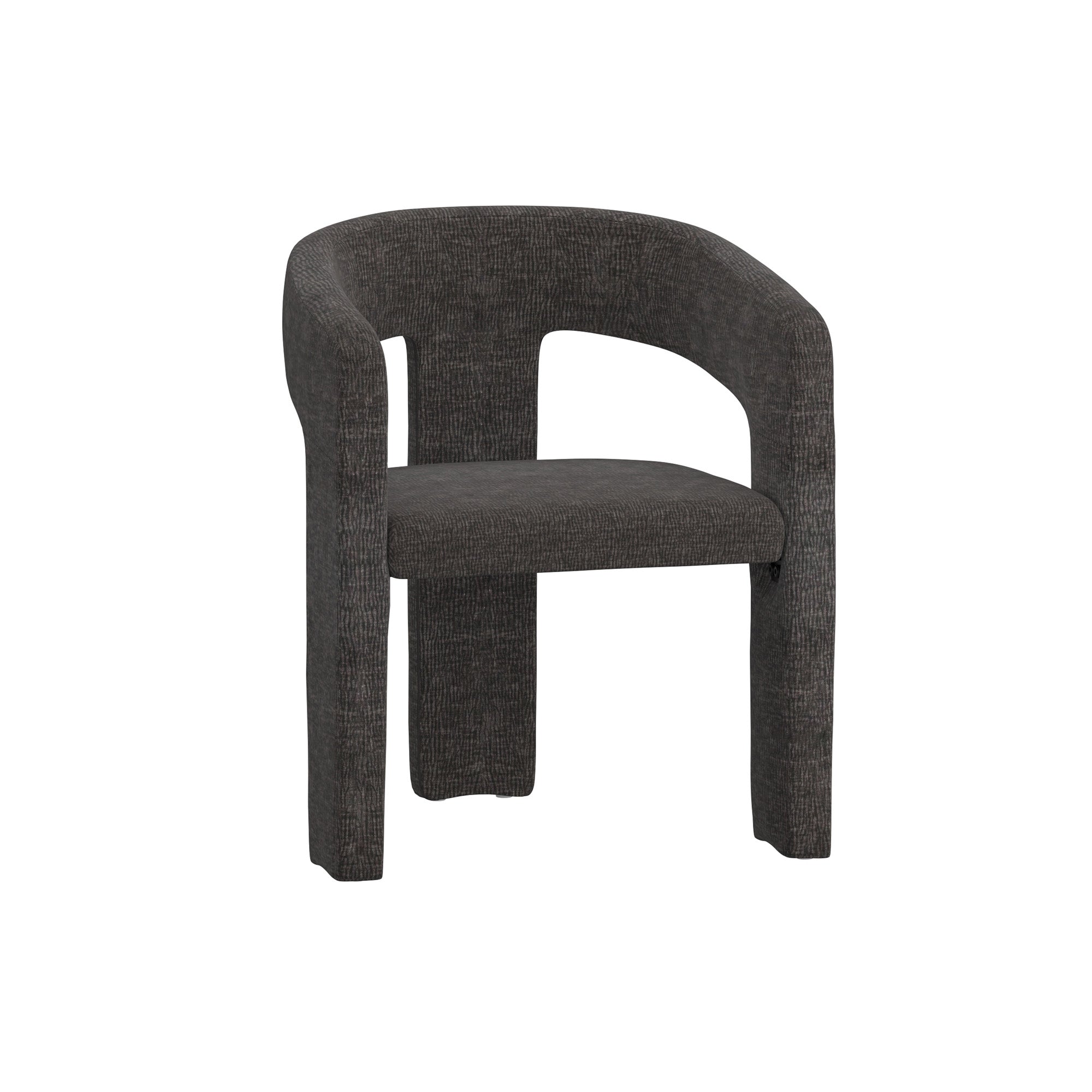 Audrey - Chaise de Salle à Manger - Tissu Charcoal