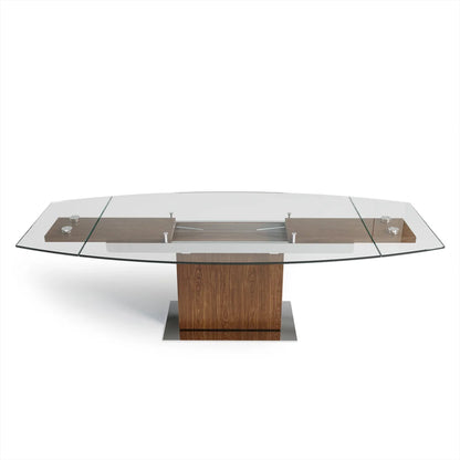 Mercurio - Oval Dining Table - Walnut and Glass