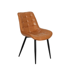 Aurora - Dining Chair - Brown Faux Leather