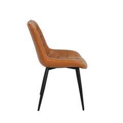 Aurora - Dining Chair - Brown Faux Leather