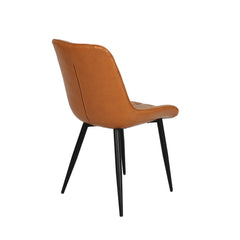 Aurora - Dining Chair - Brown Faux Leather