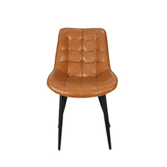 Aurora - Dining Chair - Brown Faux Leather