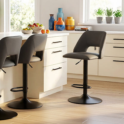 Adler - Adjustable Bar Stool - Black
