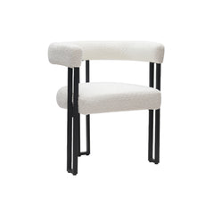 Scarlet - Dining Chair - Ivory Bouclé