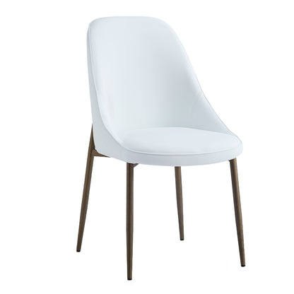 Stark/Cleo - Dining Table Set - Antique Gold and White