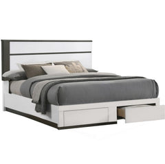 BED - QUEEN / LACQUERED WHITE