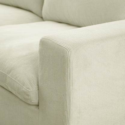 Cozy - Sofa Modulaire Sectionnel - Tissu Côtelé Beige