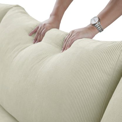 Cozy - Sofa Modulaire Sectionnel - Tissu Côtelé Beige