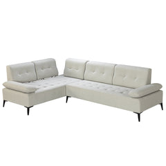 Sectional Sofa - Slimi - Cream Fabric