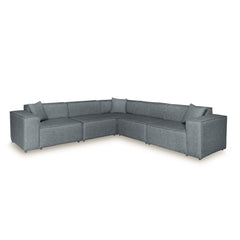 Sofa Modulaire Sectionnel - Solaris - Tissu Gris Foncé