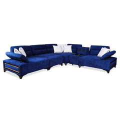 Modular Sectional Sofa - Comfy - Navy Blue Fabric