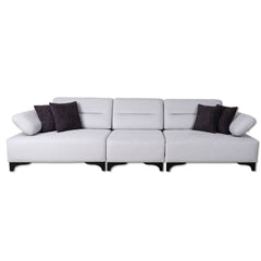 Sofa 3 Places - Comfy - Tissu Gris Pâle