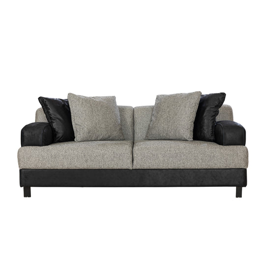 Loveseat - Story - 2 Tones - Black and Gray Fabric 2200