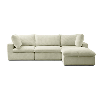 Cozy - Sofa Modulaire Sectionnel - Tissu Côtelé Beige