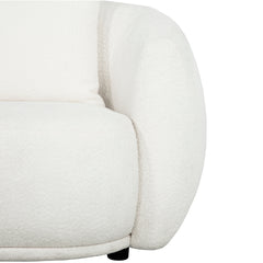 Loveseat - Diana - Ivory Wooly Boucle Fabric