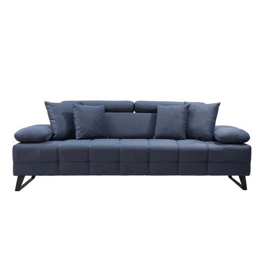 Sofa 3 places - Luna - Tissu Anthracite 2000